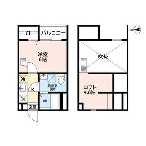 1K 間取り図