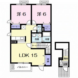 2LDK 間取り図