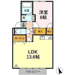 1LDK 間取り図