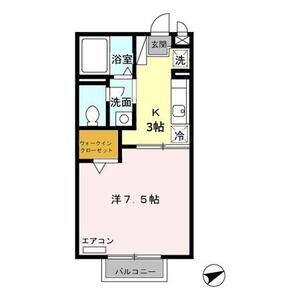 1K 間取り図