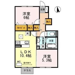 2LDK 間取り図