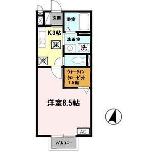 1K 間取り図