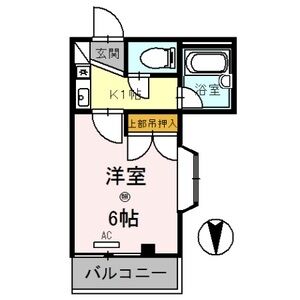 1K 間取り図