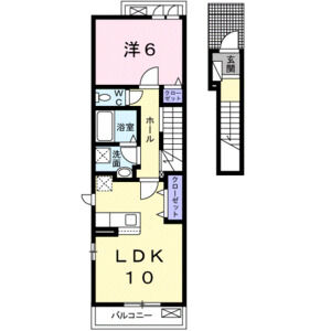 1LDK 間取り図