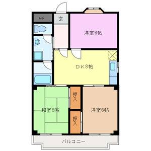 3DK 間取り図