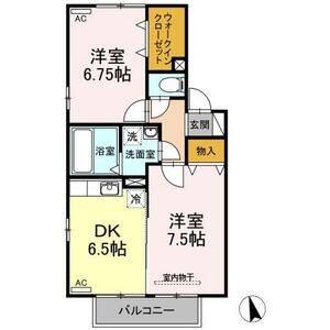 2DK 間取り図