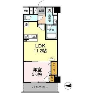 1LDK 間取り図
