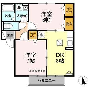 2DK 間取り図