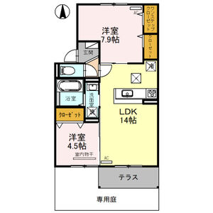 2LDK 間取り図