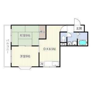 2DK 間取り図