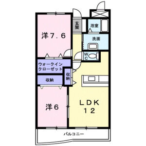 2LDK 間取り図