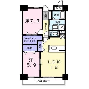 2LDK 間取り図
