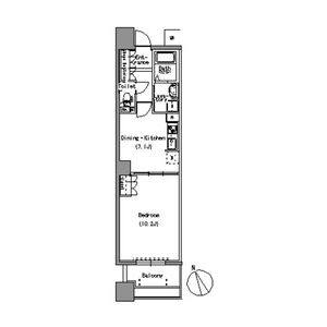 1DK 間取り図