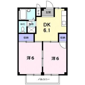 2DK 間取り図