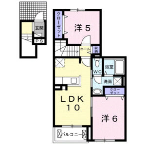 2LDK 間取り図
