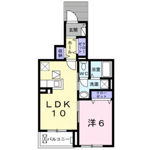 1LDK 間取り図