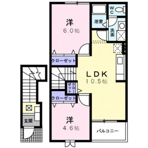 2LDK 間取り図