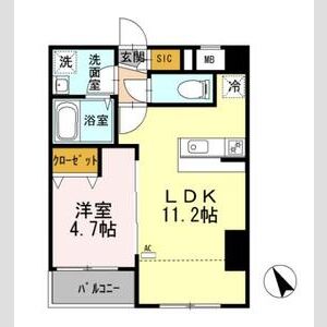 1LDK 間取り図
