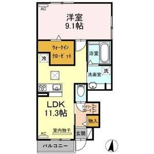 1LDK 間取り図