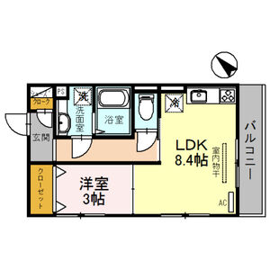 1LDK 間取り図