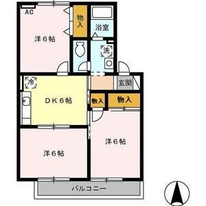 3DK 間取り図