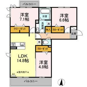 3LDK 間取り図