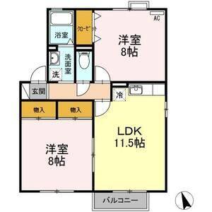 2LDK 間取り図