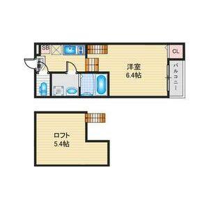 1K 間取り図