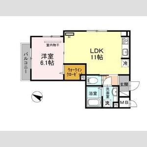 1LDK 間取り図