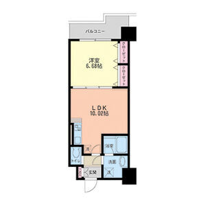 1LDK 間取り図