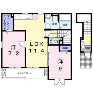 2LDK 間取り図