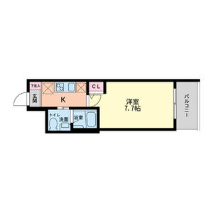 1K 間取り図