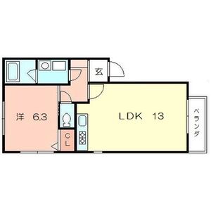 1LDK 間取り図
