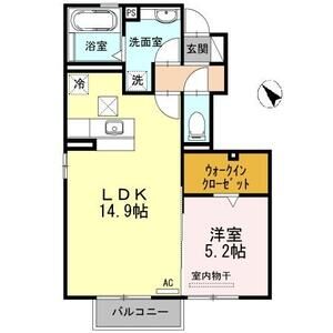 1LDK 間取り図