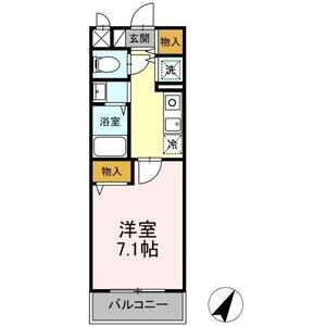 1K 間取り図