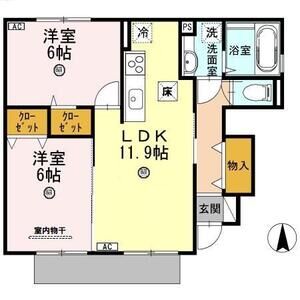 2LDK 間取り図