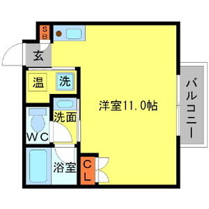 1K 間取り図