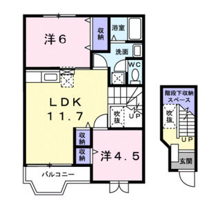 2LDK 間取り図