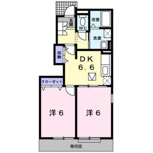 2DK 間取り図