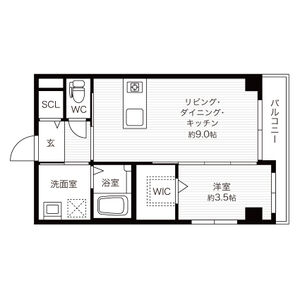 1LDK 間取り図