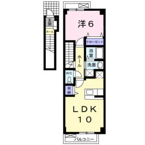 1LDK 間取り図