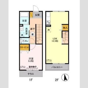 1LDK 間取り図