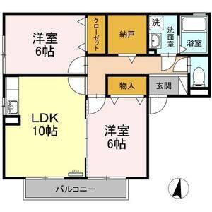 2LDK 間取り図