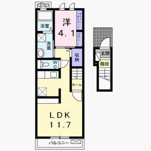 1LDK 間取り図