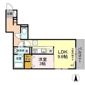 1LDK 間取り図