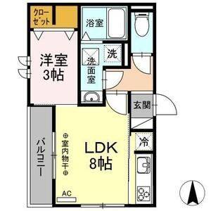 1LDK 間取り図