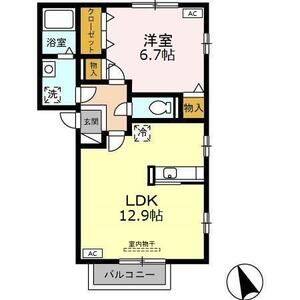 1LDK 間取り図