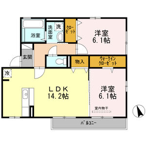 2LDK 間取り図