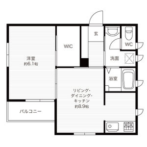 1LDK 間取り図