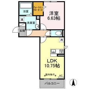 1LDK 間取り図